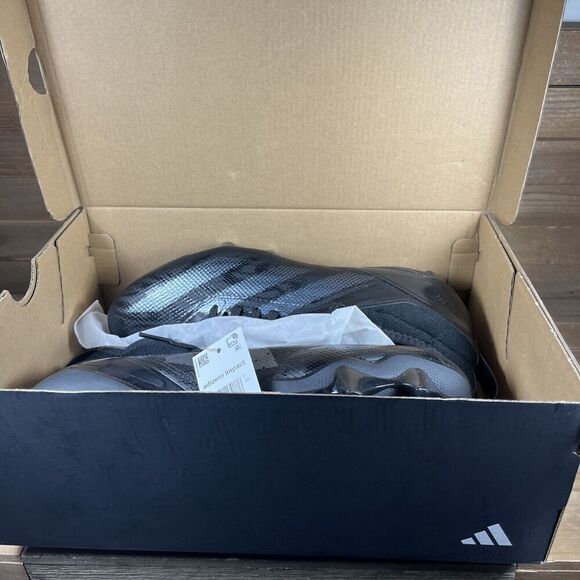 Adidas Adizero Mens Size 9.5 Black Lace Up Athletic Cleats Sneakers New In Box - Picture 11 of 11